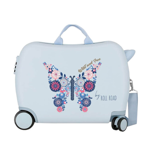 Mala de Viagem Infantil ABS 4 Rodas ROLL ROAD Wild and Free Azul | Ref. 186.4089821