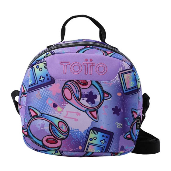 Lancheira Térmica Meowsical Borrador TOTTO 4QH Roxa | Ref. 330.AC61ECO00124QH