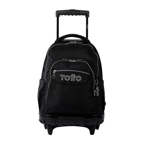 Mochila Escolar com Rodas Renglones TOTTO N01 Preta | Ref. 330.MA03ECO0062N01