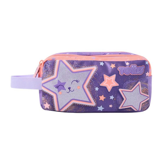 Estojo Escolar Infantil Duplo Star Cat TOTTO 4Q8 Roxo | Ref. 330.AJ52STC00124Q8