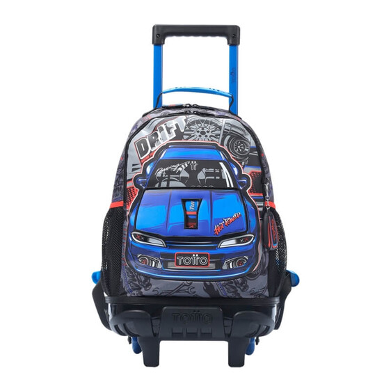 Mochila Escolar com Rodas M 41Cm Racing TOTTO 5HR Cinza | Ref. 330.MJ03RAC00525HR