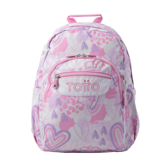 Mochila Escolar para Portátil 14” Amalia Acuarela TOTTO 6HF Rosa | Ref. 330.MA04ECO00126HF
