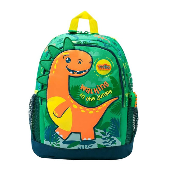 Mochila Infantil Média 40Cm Dinomax TOTTO 5D6 Verde | Ref. 330.MJ04DNX00225D6