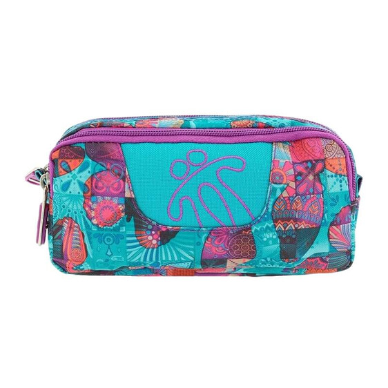 Estojo Escolar Duplo Butterfly Pacifico Sobre TOTTO 1LQ Azul | Ref. 330.AC52ECO00311LQ