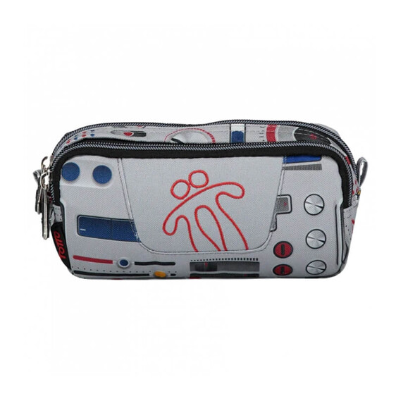 Estojo Escolar Duplo Space Sobre TOTTO 8GM Cinza | Ref. 330.AC52ECO00318GM