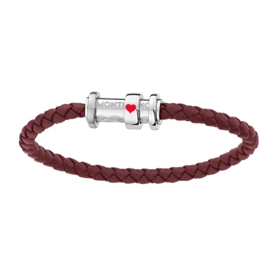 Pulseira MONTBLANC World in 80 Days Ace of Heart 68mm Vermelha | Ref. 238.12834668