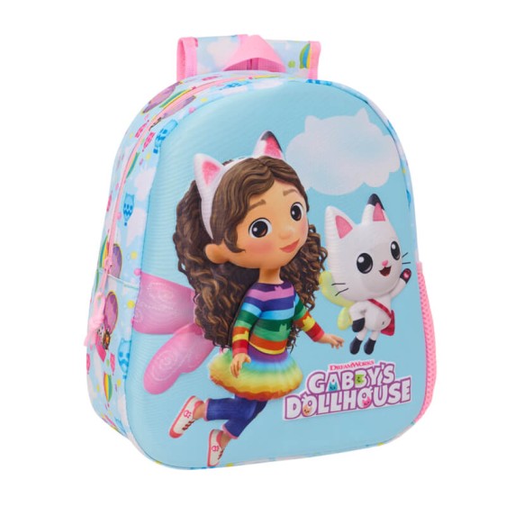 Mochila Infantil 33cm GABBY'S DOLLHOUSE 3D Turquesa | Ref. 248.622473890