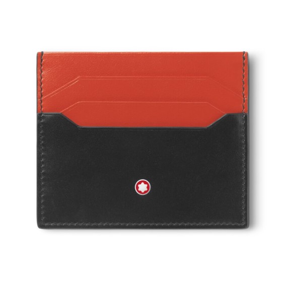Porta-Cartões 6CC MONTBLANC Meisterstück Preto/Coral | Ref. 238.198383