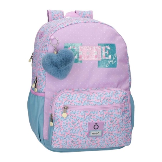 Mochila Escolar 42cm 2C ENSO Cute Girl Lilás | Ref. 186.9532621