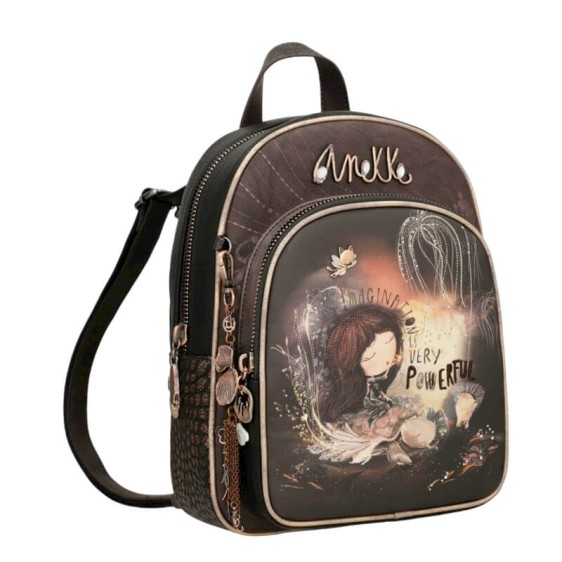 ANEKKE Mochila de Senhora c/ Bolso frontal Dreamverse Castanha | Ref. 280.39705-197