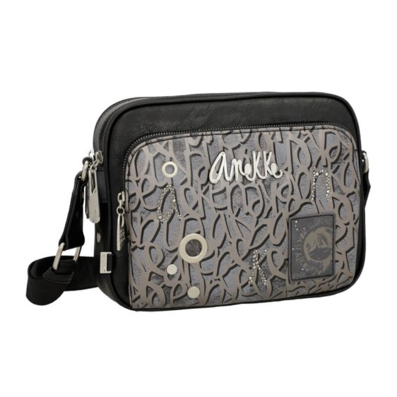 ANEKKE Bolsa Crossbody Média Core Crust Preta | Ref. 280.39893-188