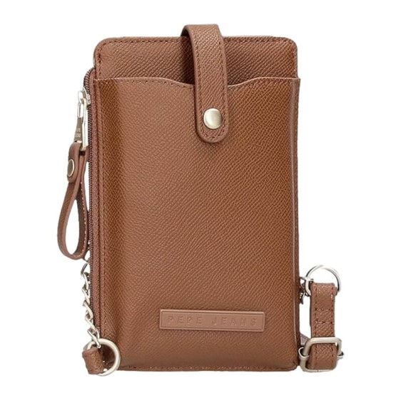 Bolsa Tiracolo Porta Telemóvel PEPE JEANS Elia Castanha | Ref. 186.7945032