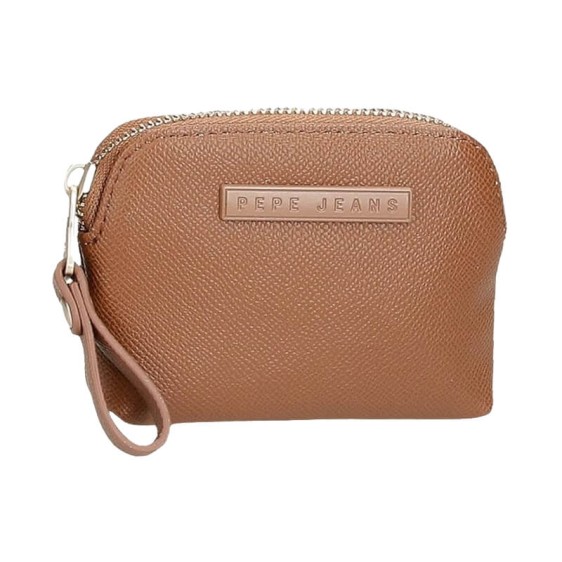 Porta-Moedas Redondo c/ Fecho PEPE JEANS Elia Castanho | Ref. 186.7948032