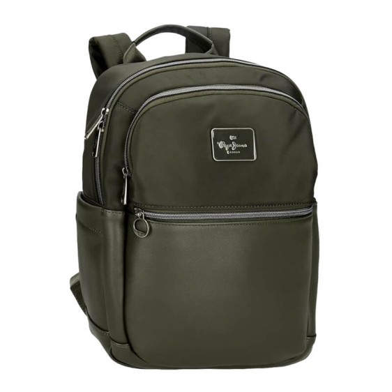 Mochila para Portátil 13.3’’ Adapt. PEPE JEANS Christine Verde Escuro | Ref. 186.7092042