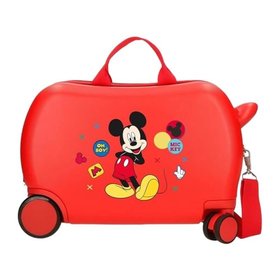 Mala de Viagem Infantil 4 Rodas Easyjet MICKEY Enjoy The Day Vermelha | Ref. 186.4681067