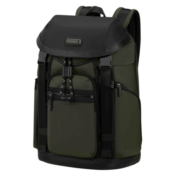 SAMSONITE Mochila para Portátil 15.6” c/ Aba Relyon Verde | Ref. 92KP800304