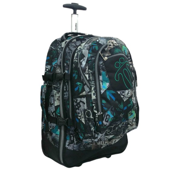 Mala de Viagem Médio 2R 64cm. C/ Mochila Amovível TOTTO Rue Transportador Verde | Ref. 330.MA03ECO0026BW