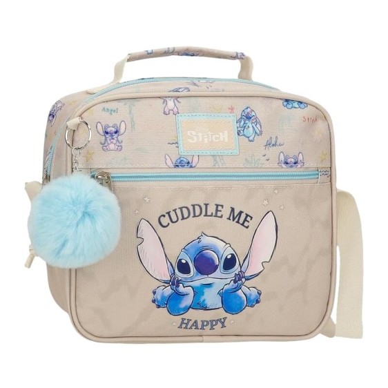Lancheira Adaptável c/ Tiracolo STITCH Cuddle Me Happy Bege | Ref. 186.3114841