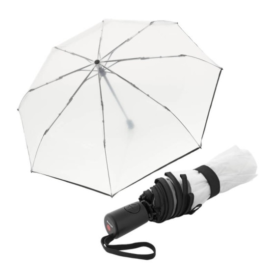 Guarda-Chuva KNRIPS Dobrável A.200 Médio Duomatic Transparente Black | Ref. 300.9572009910