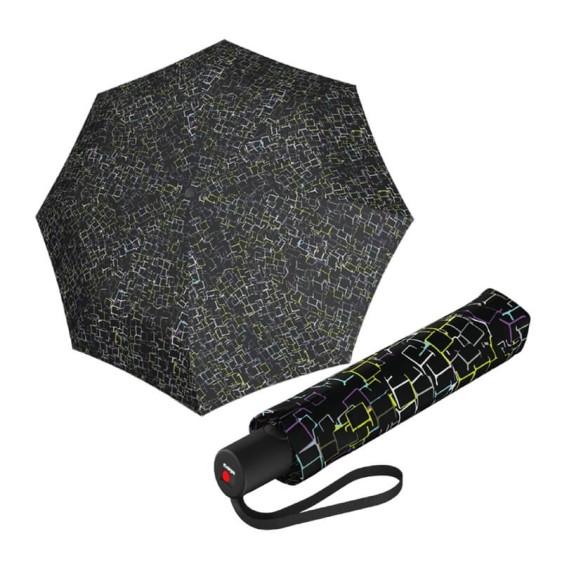Guarda-Chuva KNRIPS Dobrável A.200 Médio Duomatic Cubes Black | Ref. 300.9572018668
