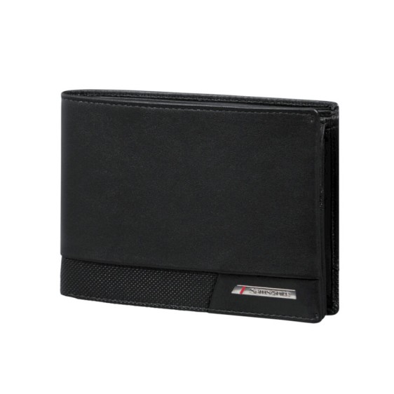 SAMSONITE Carteira de Homem Horizontal 3CC Pro-DLX 6 SLG Preta | Ref. 92KK305009