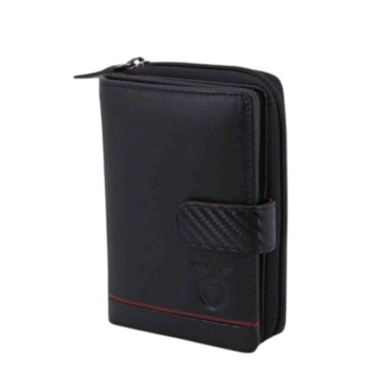 Carteira de Documentos c/ Presilha RFID BENFICA 1275 Preta | Ref. 254.SLB1275P