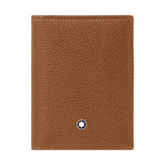 Porta-Cartões Vertical 4CC MONTBLANC Soft Grain Caramelo | Ref. 238.198303