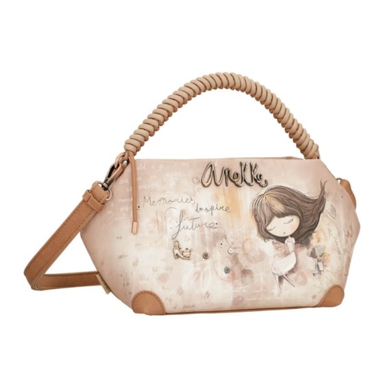 ANEKKE Mala de Mão com Tiracolo Memories Castanha | Ref. 280.40801-306