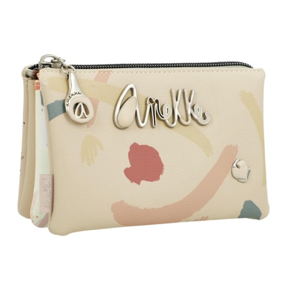 ANEKKE Porta-Moedas Triplo Alma Original Bege | Ref. 280.40749-015