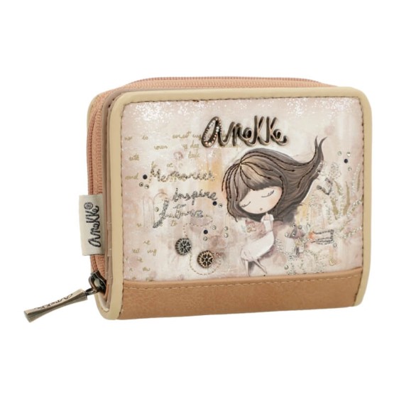 ANEKKE Carteira Pequena RFID Alma Memories Castanha | Ref. 280.40809-903