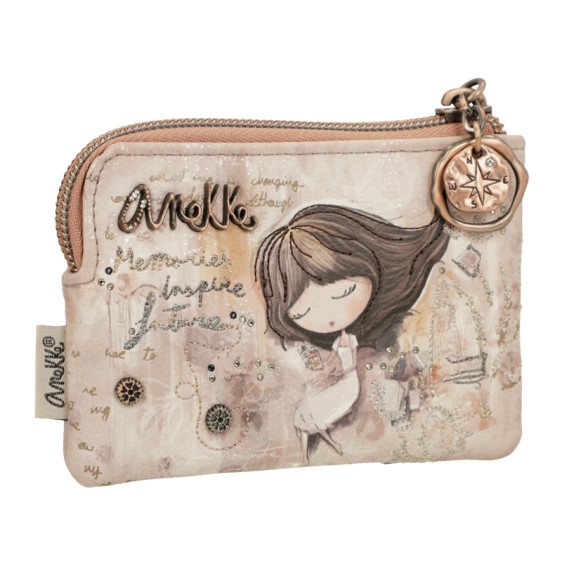 ANEKKE Porta-Moedas Pequeno Memories Castanho | Ref. 280.40809-019