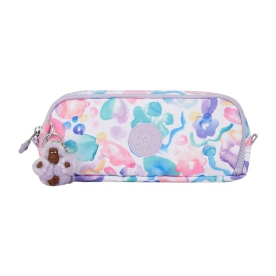 Estojo Escolar KIPLING Gitroy Aqua Flowers | Ref. 187.40KI35602FW