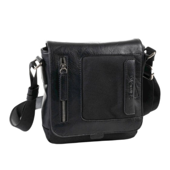 Bolsa de Tiracolo c/ Pala MATTIES Nylon Sport Preta | Ref. 132.4019120