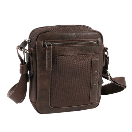 Bolsa de Tiracolo Pequena MATTIES Nylon Sport Castanha | Ref. 132.4019480