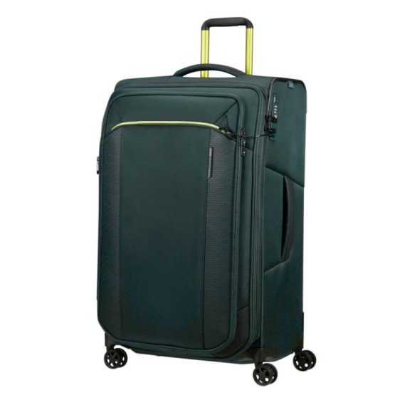 SAMSONITE Mala Viagem / Trolley Grande 79cm Exp. Respark Verde Petróleo Escuro | Ref. 92.143331-5257