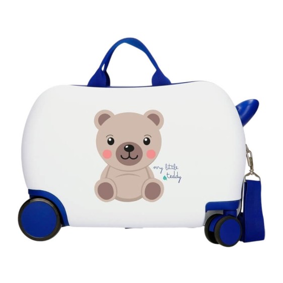 Mala Infantil 45Cm Easyjet ROLL ROAD Happy Pets my Litte Teddy Branca | Ref. 186.4991041