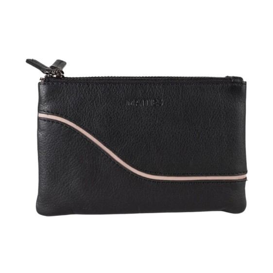 Porta-Moedas/Cartões Duplo de Senhora MATTIES Curve Line Preto | Ref. 132.1818520