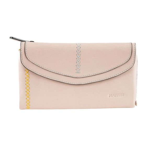 Carteira de Senhora Grande MATTIES Stitch Deco Bege | Ref. 132.1819133