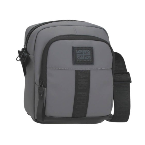 Bolsa de Tiracolo c/ Bolso Frontal PEPE JEANS Hoxton Cinza | Ref. 186.7345333