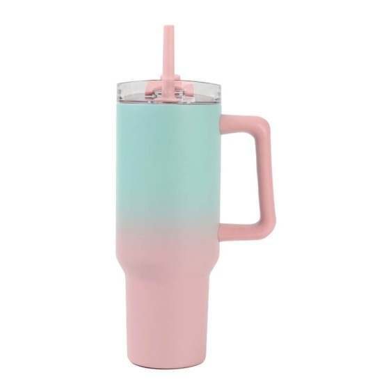 Caneca de Viagem 1200ml I-DRINK Gradiente Azul Aqua/Rosa | Ref. 343.ID0255