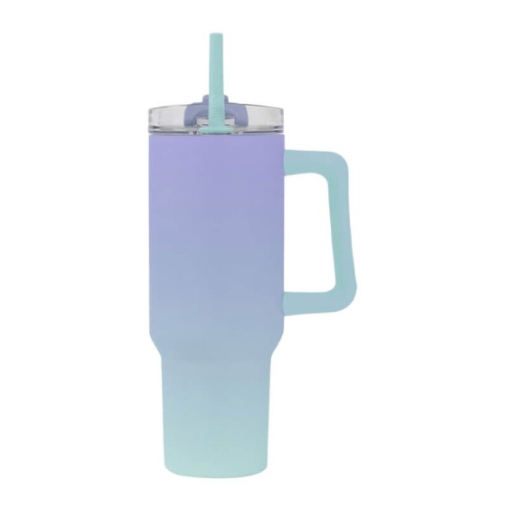 Caneca de Viagem 1200ml I-DRINK Gradiente Lilás/Azul Aqua | Ref. 343.ID0256