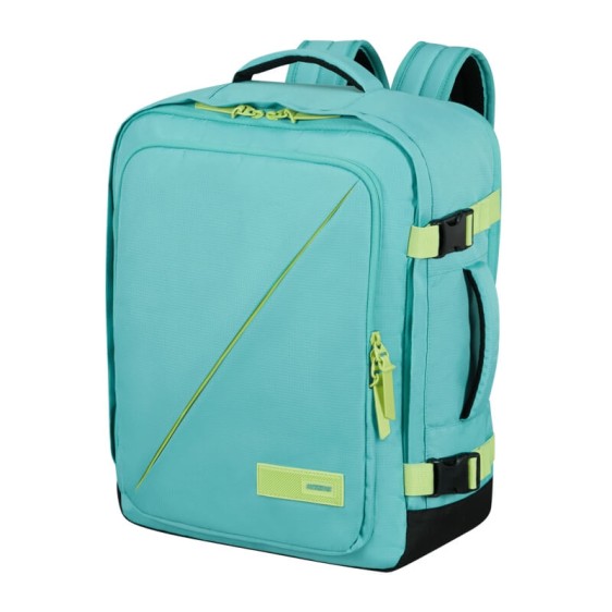 AMERICAN TOURISTER Mochila MS Vueling/Wizz S Take2Cabin Turquesa/Lima | Ref. 92.150909-A647