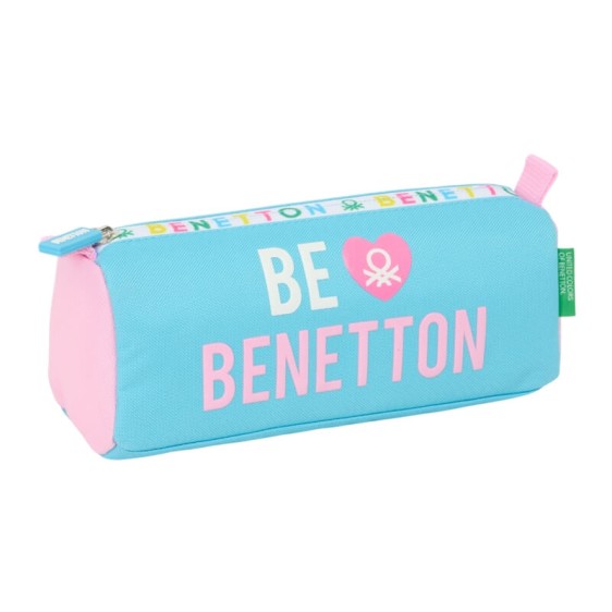 Estojo Escolar Rectangular BENETTON Unique Azul/Rosa | Ref. 248.812552742