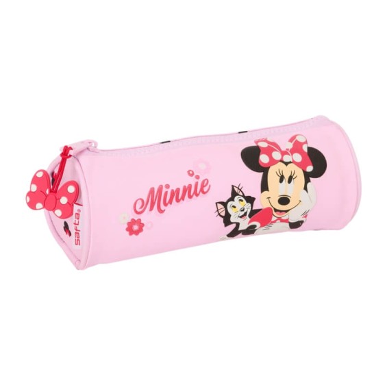 Estojo Escolar Redondo MINNIE Naive Rosa Claro | Ref. 248.812512026