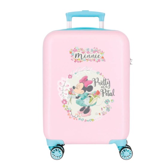 Mala de Cabine / Trolley 50cm 4R MINNIE Florals Rosa | Ref. 186.2411321