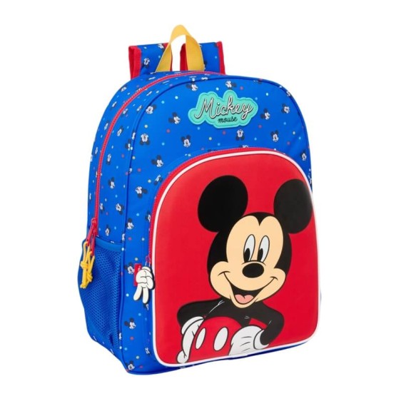 Mochila Escolar Adap. 42Cm MICKEY Good Day Azul | Ref. 248.612514180