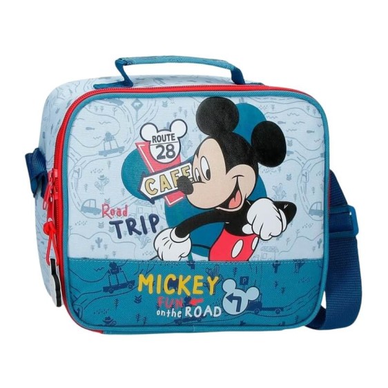 Lancheira Térmica Adaptável MICKEY Road Trip Azul Claro | Ref. 186.4954821