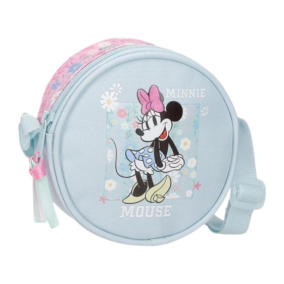 Malinha de Tiracolo Redonda MINNIE Happy Azul Claro | Ref. 186.4925142