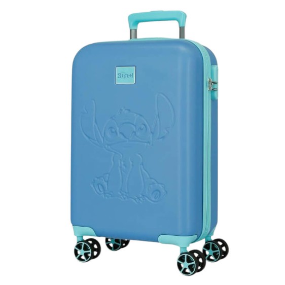 Mala de Cabine / Trolley 55cm 4R STITCH Traveling With Stitch Azulão | Ref. 186.5448522