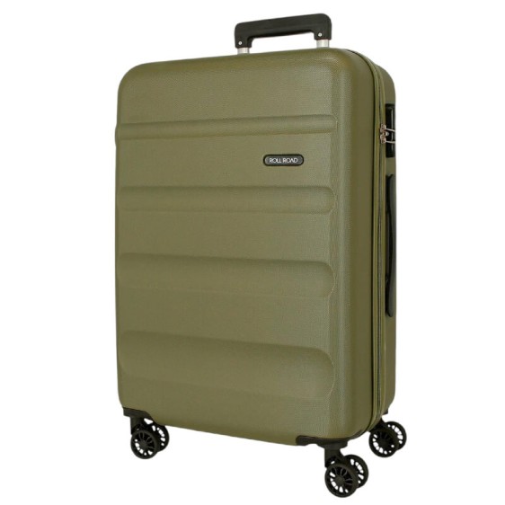 Mala de Viagem / Trolley Grande 75cm 4R ROLL ROAD Flex Caqui | Ref. 186.584946HC